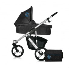 Универсальная коляска Bertoni 2 в 1 CARRERA Black-Blue Sunny City